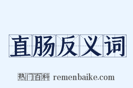 直肠反义词是什么意思的图片